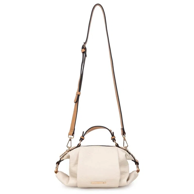 Bolsa Transversal Media Bicolor Com Alca De Mao