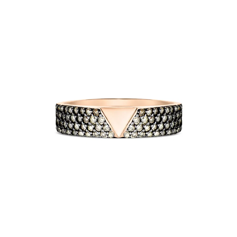 Anel Vivara em Ouro Rosé 18k com Diamantes Brown 0,41ct, 4mm — imagem 1