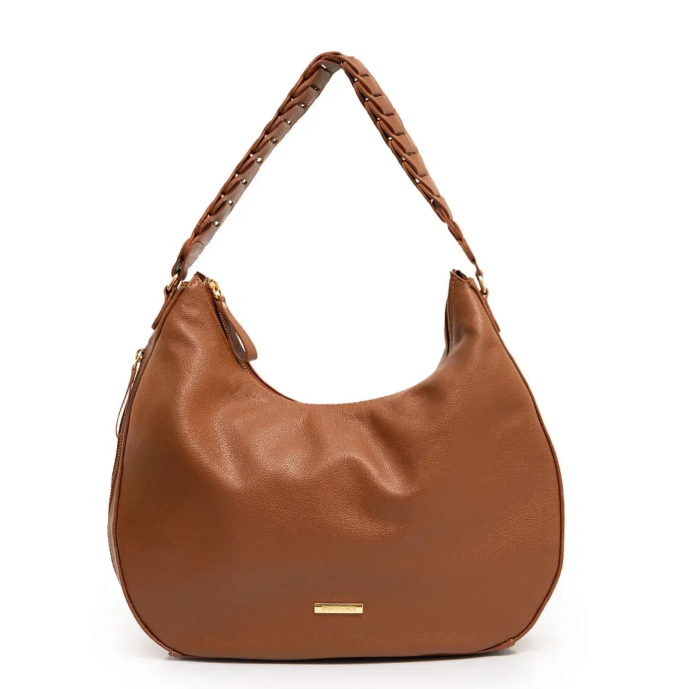 Bolsa Hobo Alça Artesanal Caramelo — imagem 1