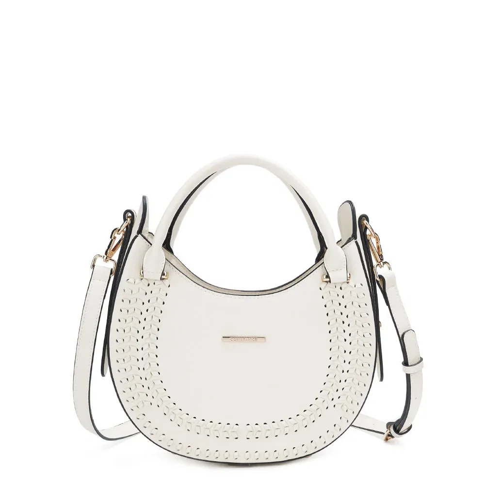 Bolsa Estruturada Trançada Off White