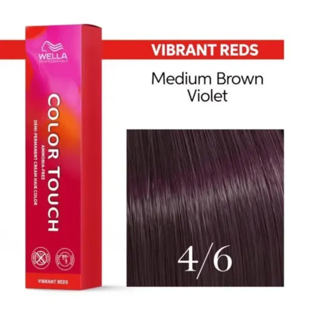 Tonalizante Wella Color Touch 4/6 Castanho Médio Violeta