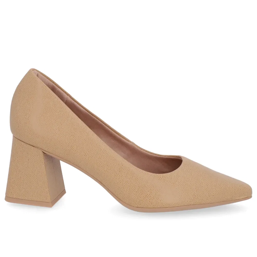 Scarpin Couro Arraia Marrom Bico Fino — imagem 1