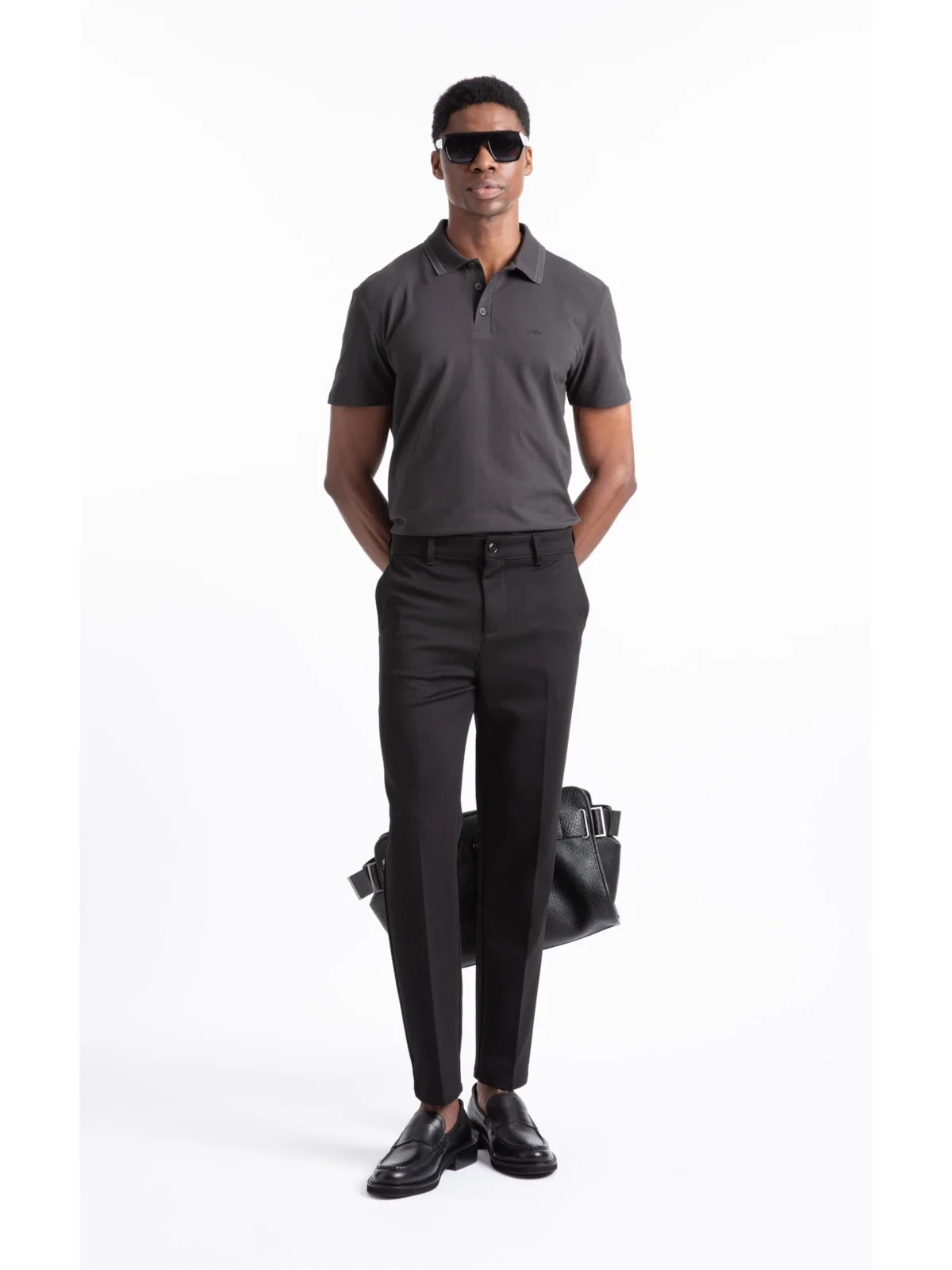 Calça Malha Twill Trapezio B.Faca Preto — imagem 1