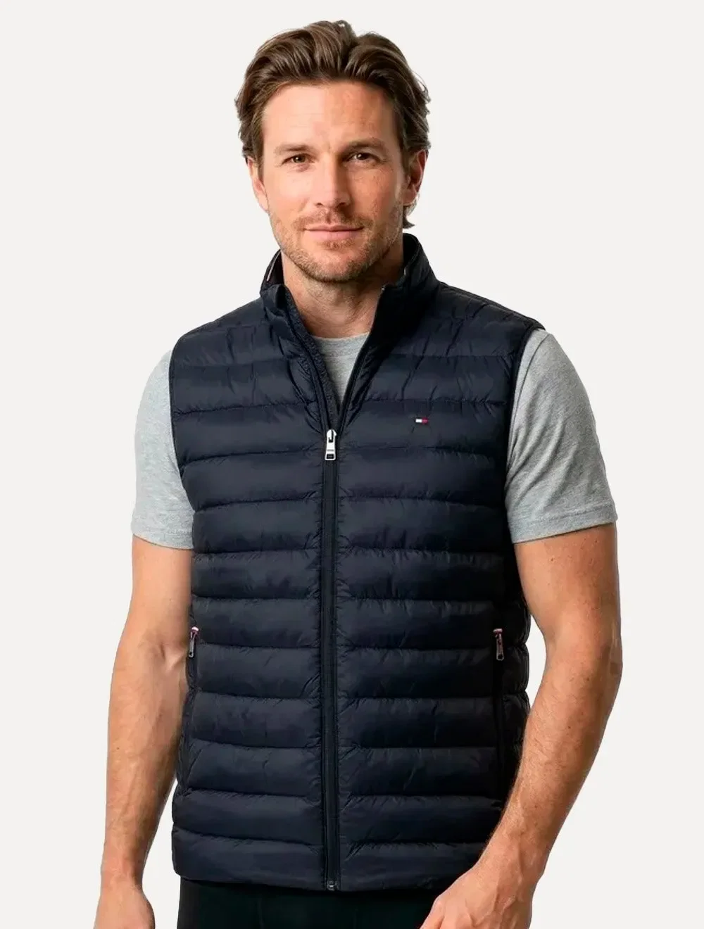 Colete Tommy Hilfiger Masculino Core Packable Recycled Azul Marinho
