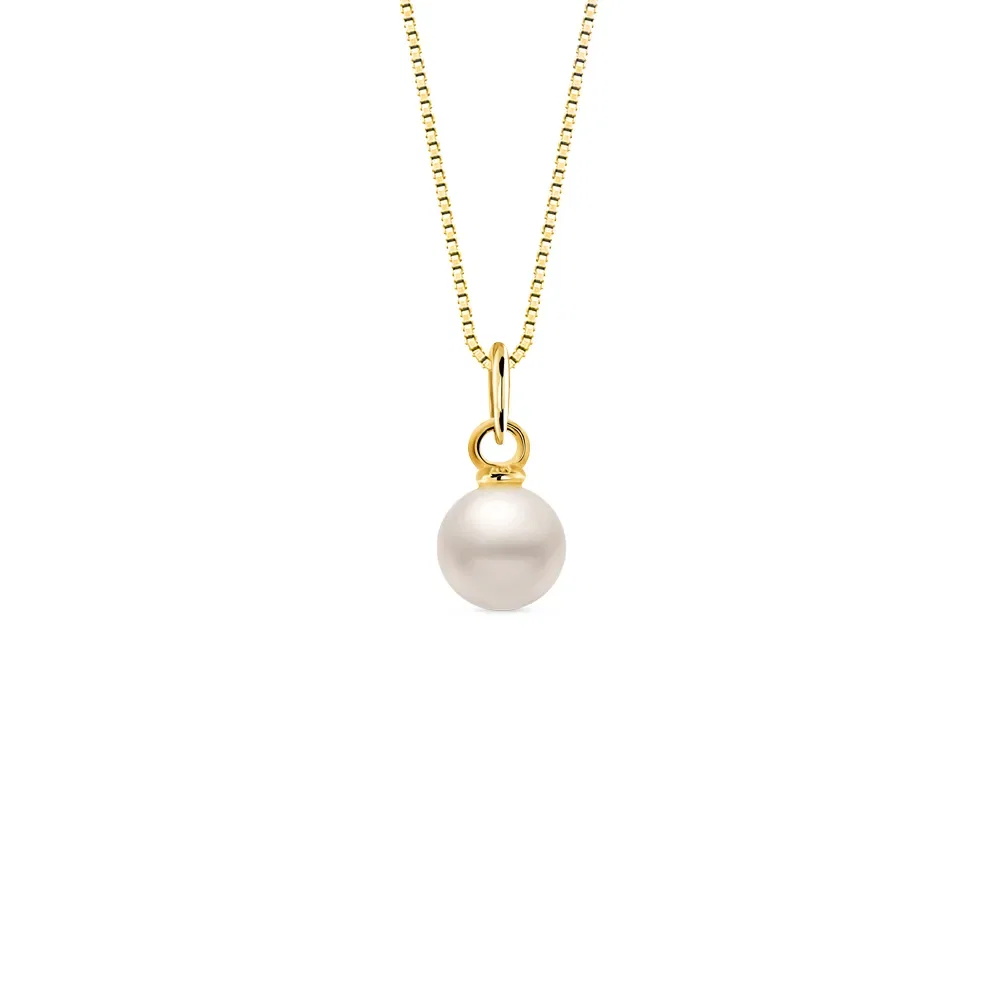 Pingente em Ouro Amarelo 18k com Pérola, 7-7.5 mm, 15mm — imagem 1