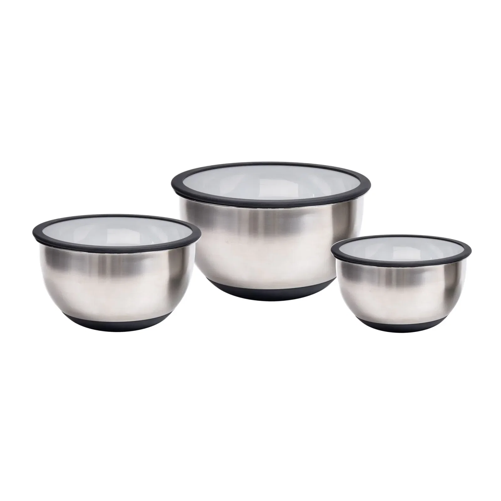 3 Bowls / Tigelas em Inox com Tampas 1,5/3/5 Litros Kenya