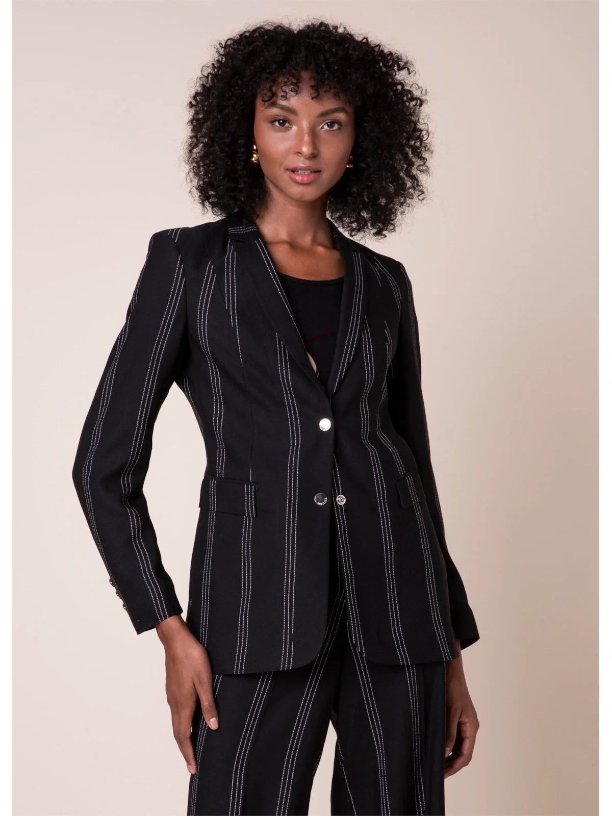 Blazer Stripes Preto — imagem 1