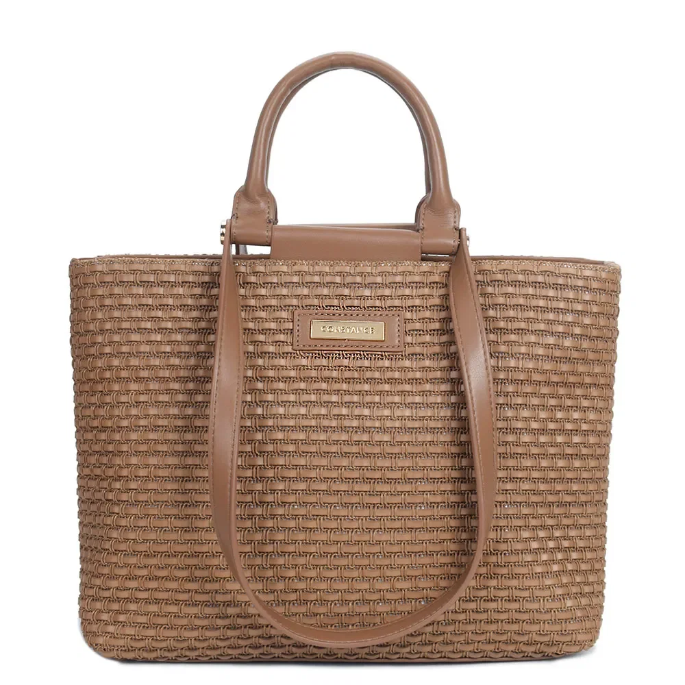 Bolsa Shopping Tramada Caramelo