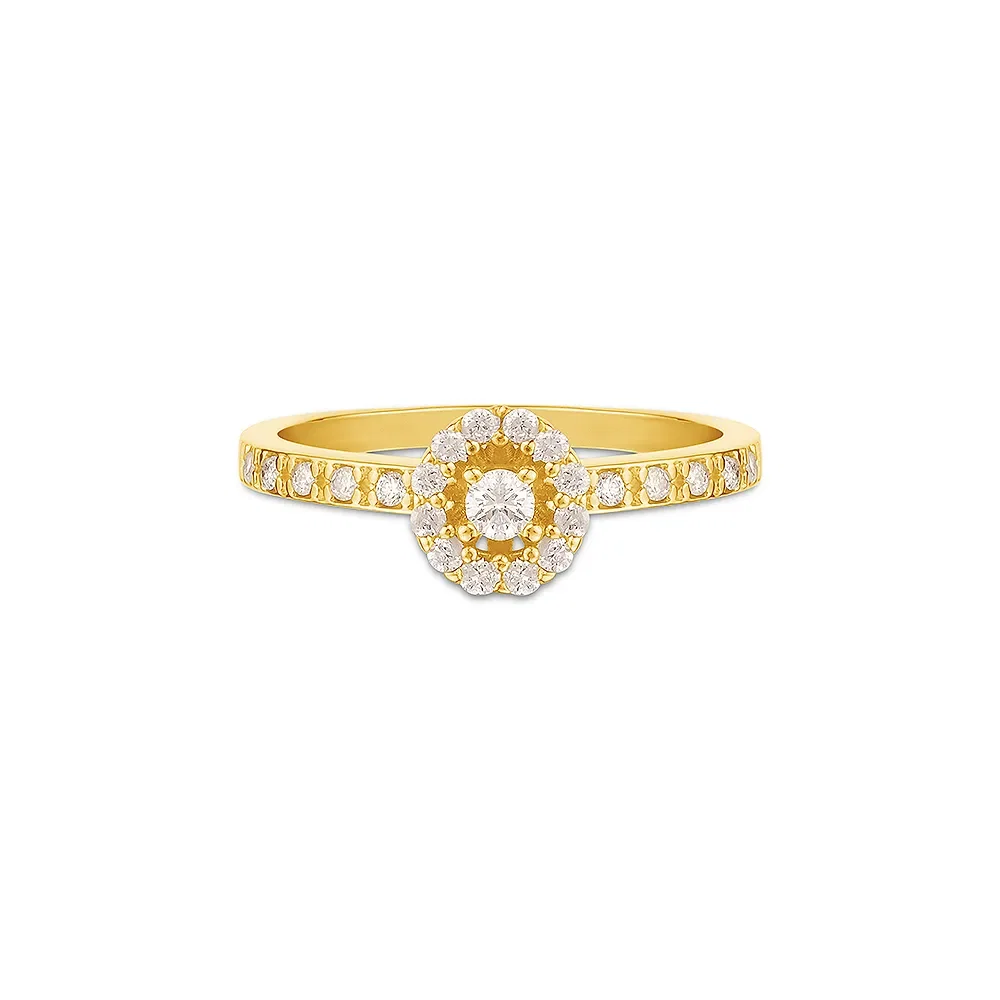 Anel Pavê em Ouro Amarelo 18k com Diamantes — imagem 1
