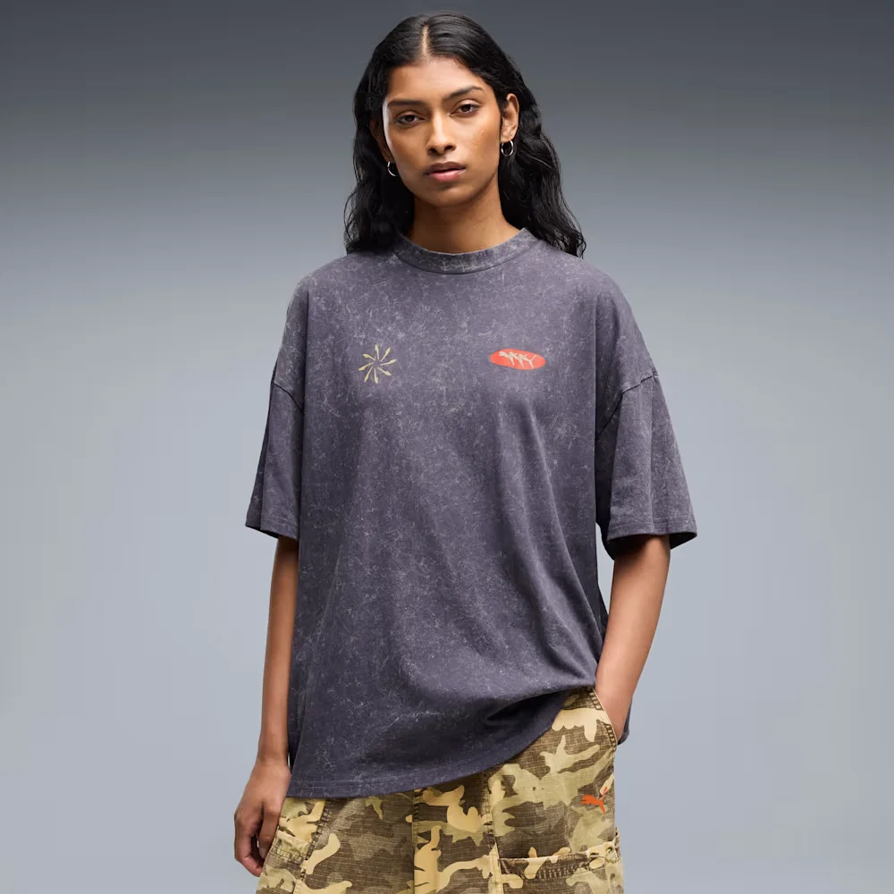 Camiseta Graphic Oversized FUTURE.Puma.ARCHIVE Washed Feminina