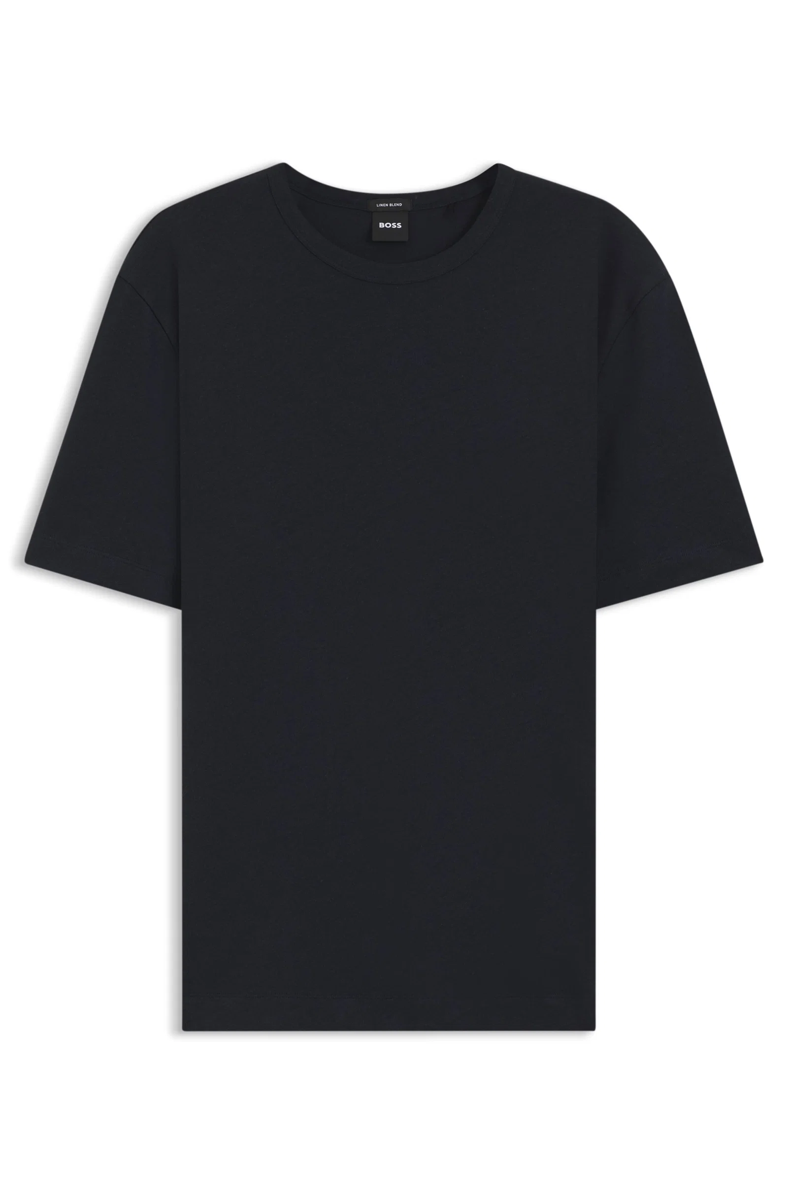 Camiseta Regular Fit Em Algodão E Linho