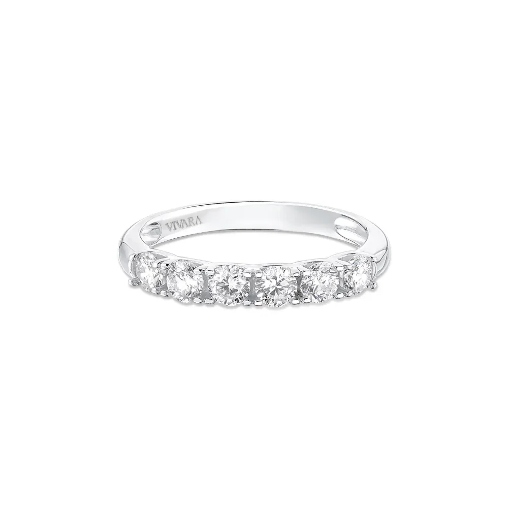 Meia Aliança Eternity em Ouro Branco 18k com Diamantes 0,90 ct — imagem 1