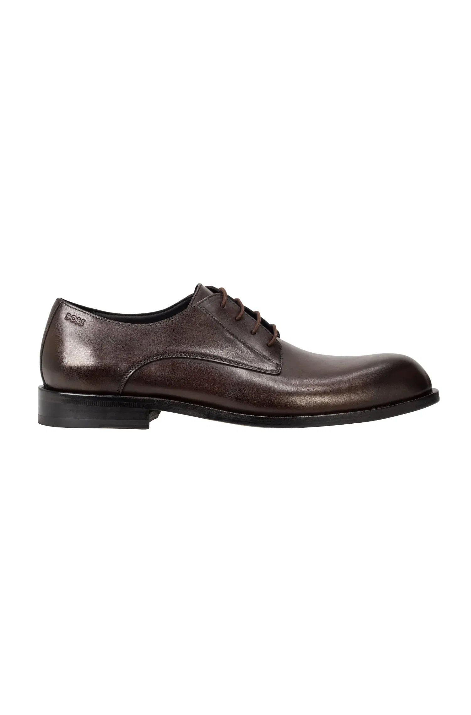 Sapatos Derby Em Couro Com Logo Em Relevo — imagem 1
