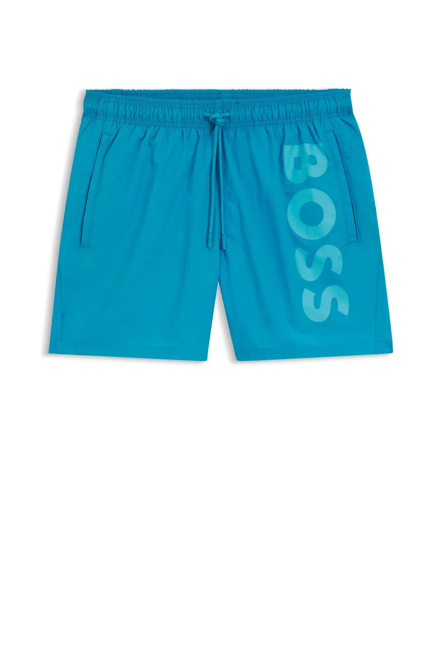 Shorts De Banho Com Logo Contrastante Em Tecido — imagem 1