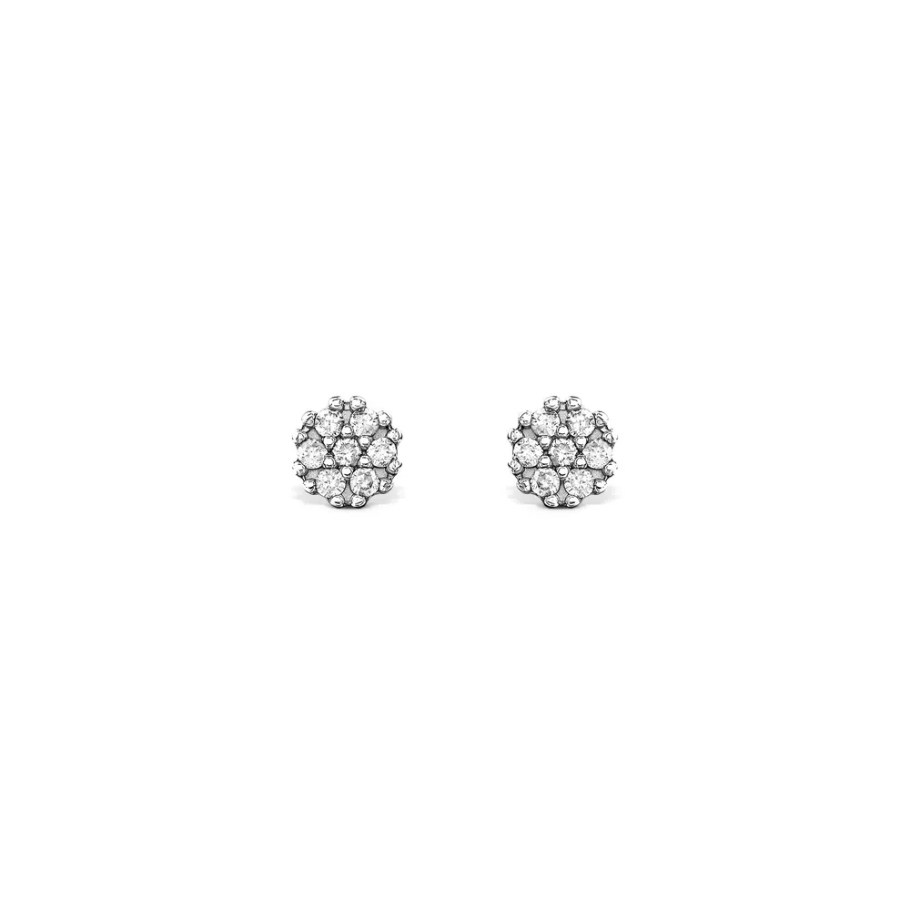Brinco Baby em Ouro Branco 18k com Diamantes — imagem 1