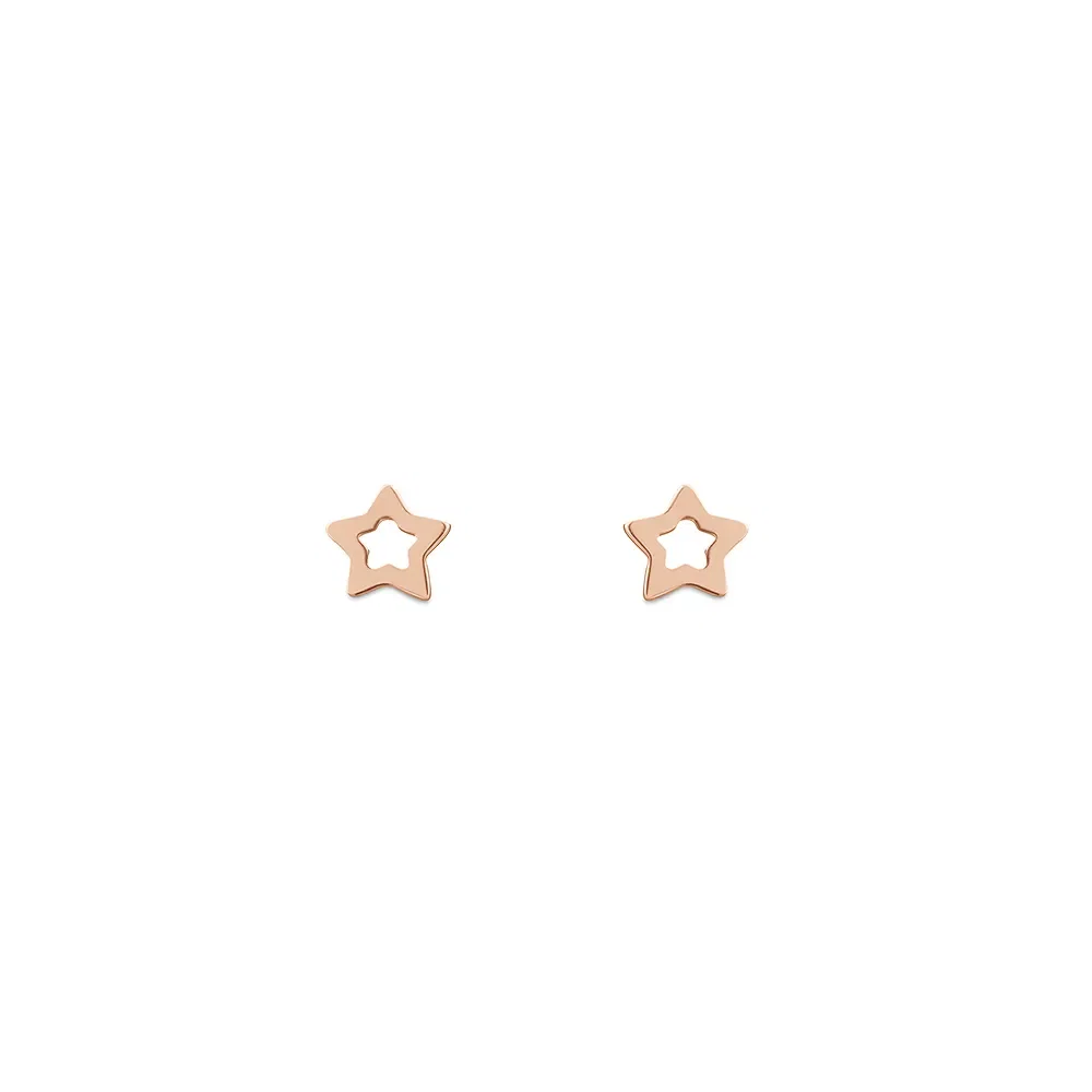 Brinco Baby Estrela em Ouro Rosé 18k — imagem 1