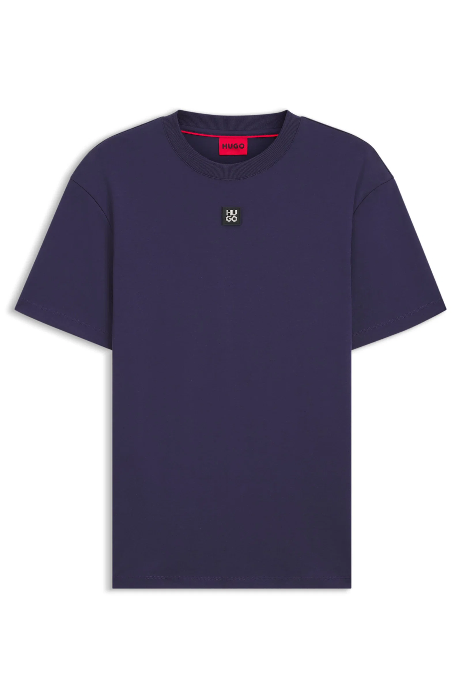 Camiseta Regular Fit De Algodão Com Logo Sobreposto