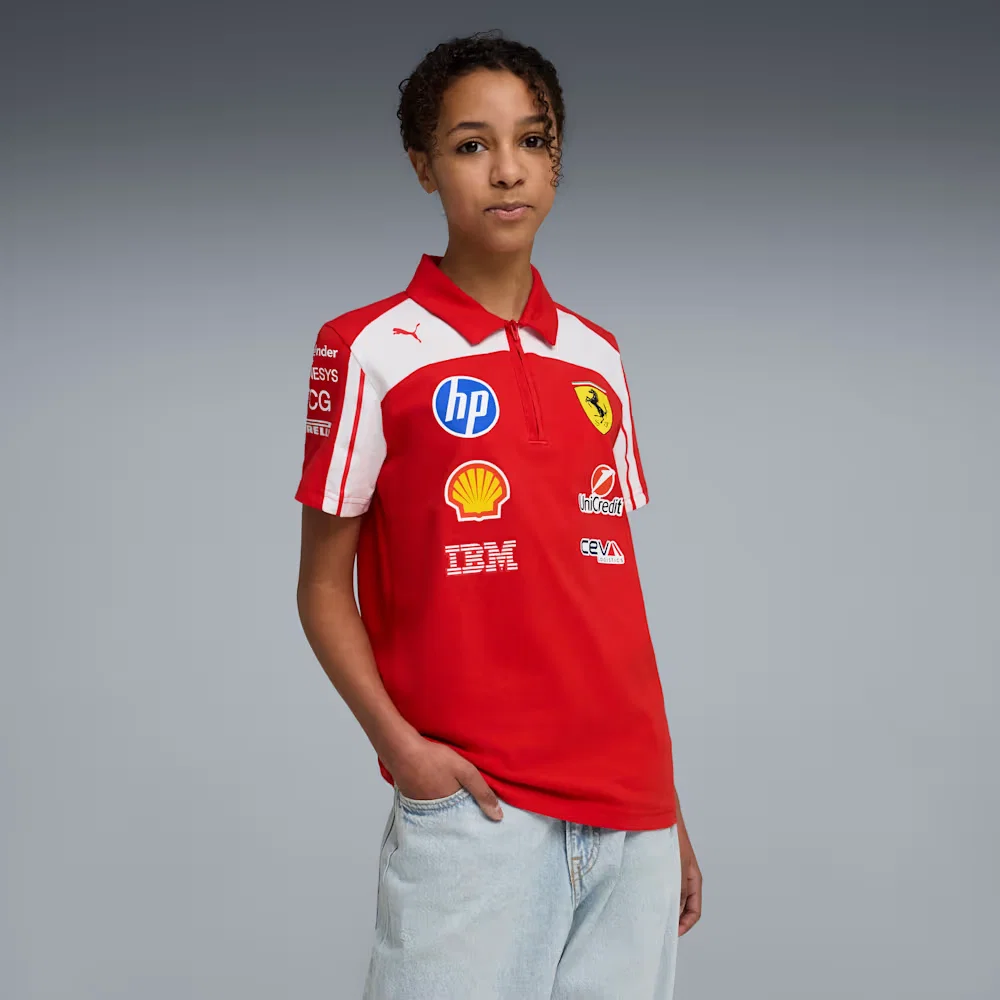 Camisa Polo Scuderia Ferrari HP Replica Juvenil