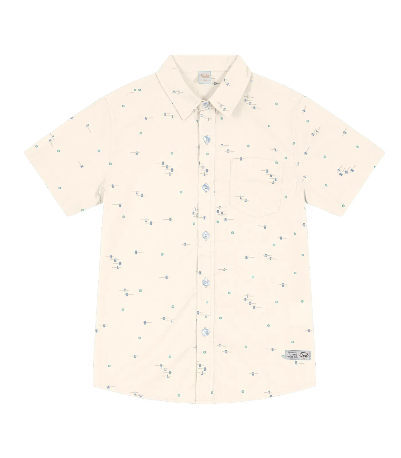 Camisa Infantil Masculina Estampada Trick Nick Bege