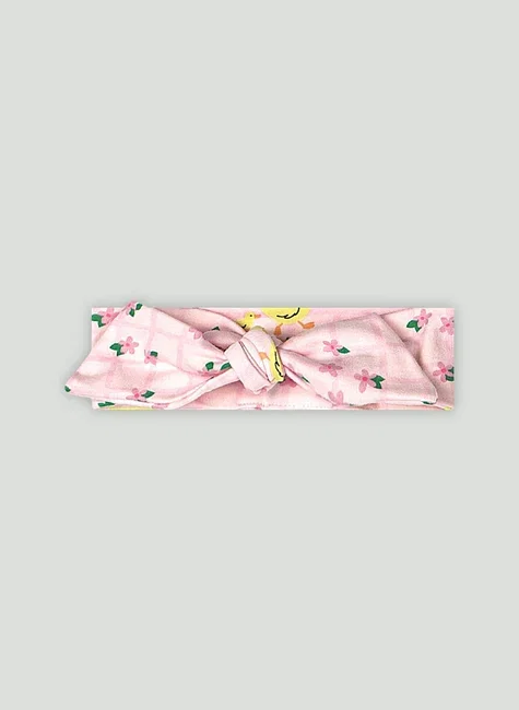 Faixa de Cabelo Essentials em Suedine para Menina (Rosa Claro) Up Baby