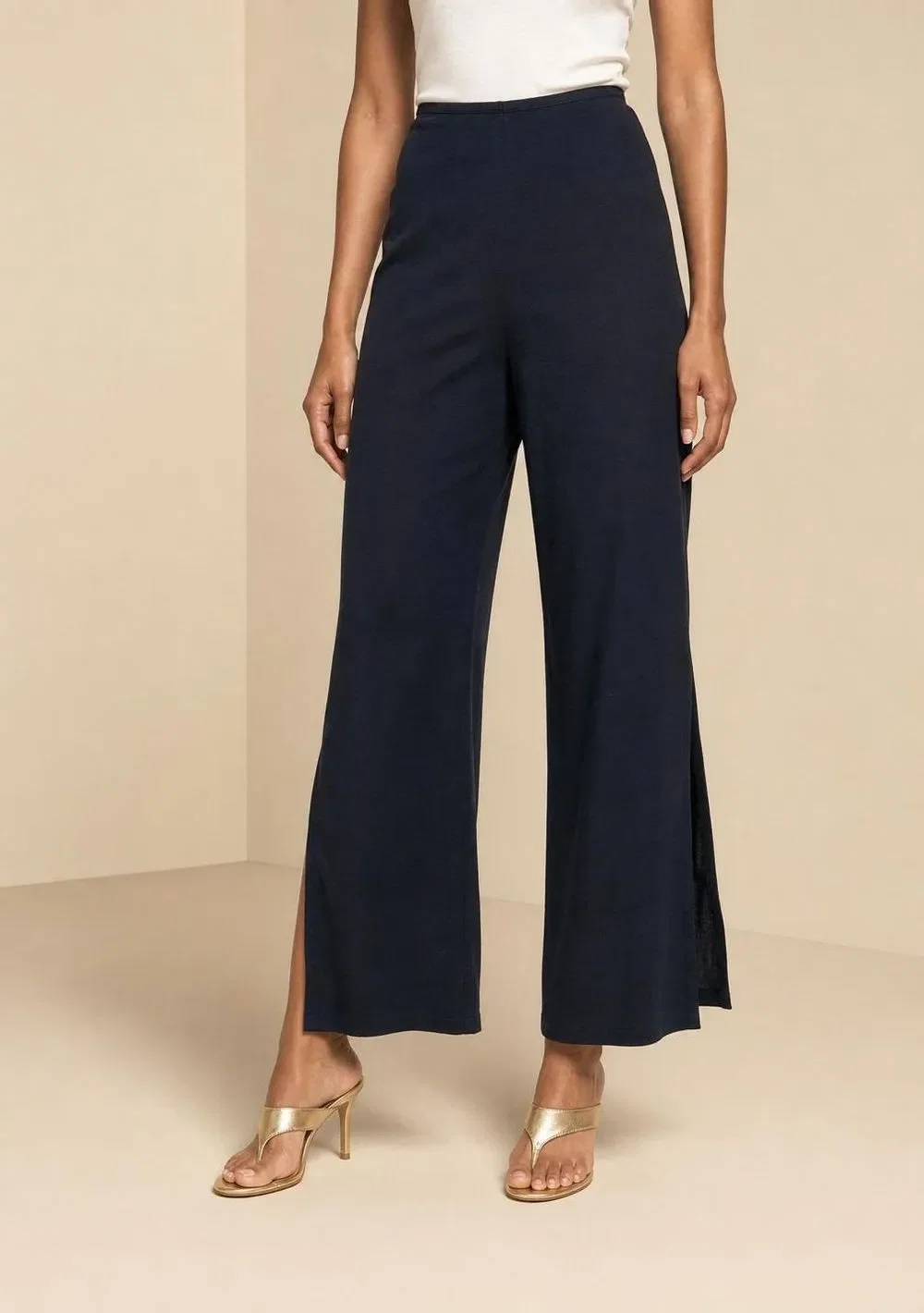 Calça Morena Rosa Pantalona Alta Preto — imagem 1