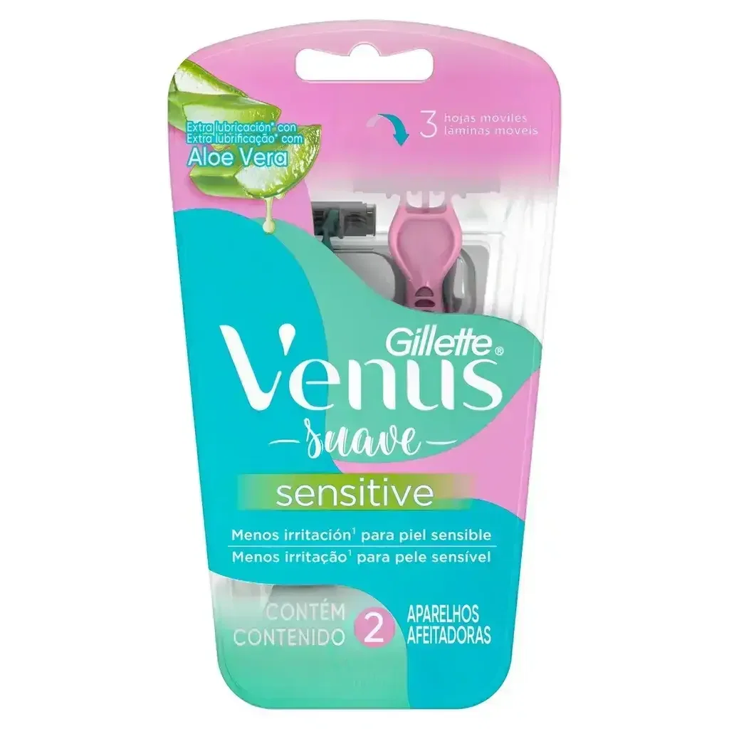 Aparelho de Depilação Gillette Venus Suave Sensitive 2 Unidades