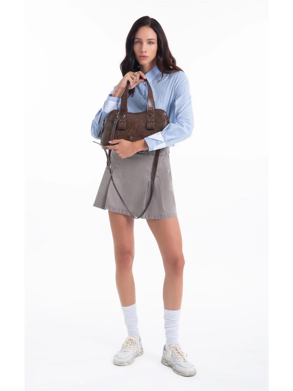 Bolsa Baguette Bag Kaya Ellus Marrom