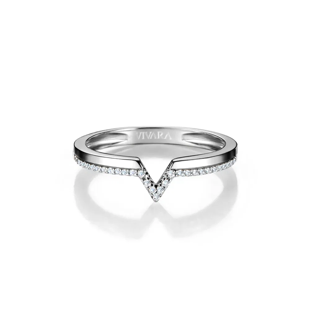 Anel Vivara em Ouro Branco 18k com Diamantes — imagem 1