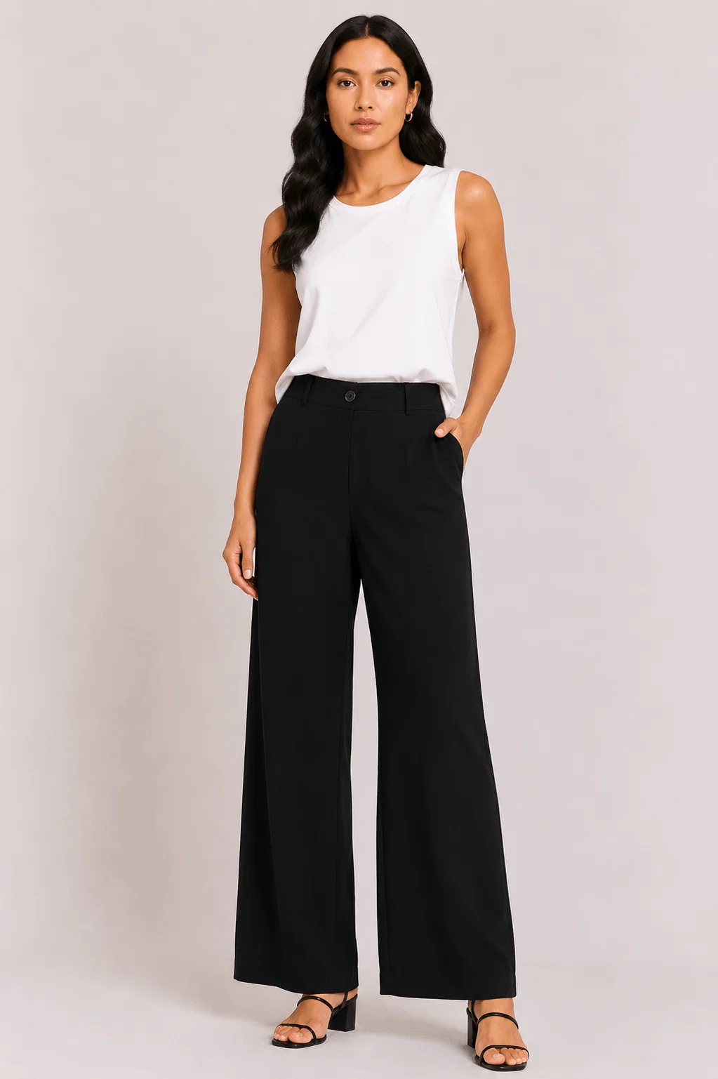 Calça Pantalona Cós - Preto — imagem 1