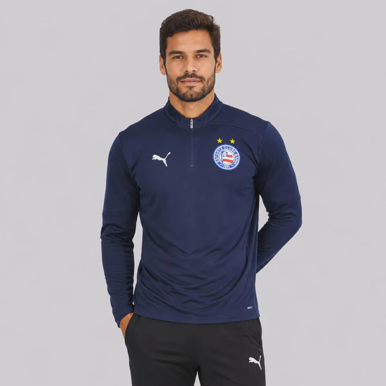 Blusão Puma Bahia Treino 1/4 Zip Top Masculino