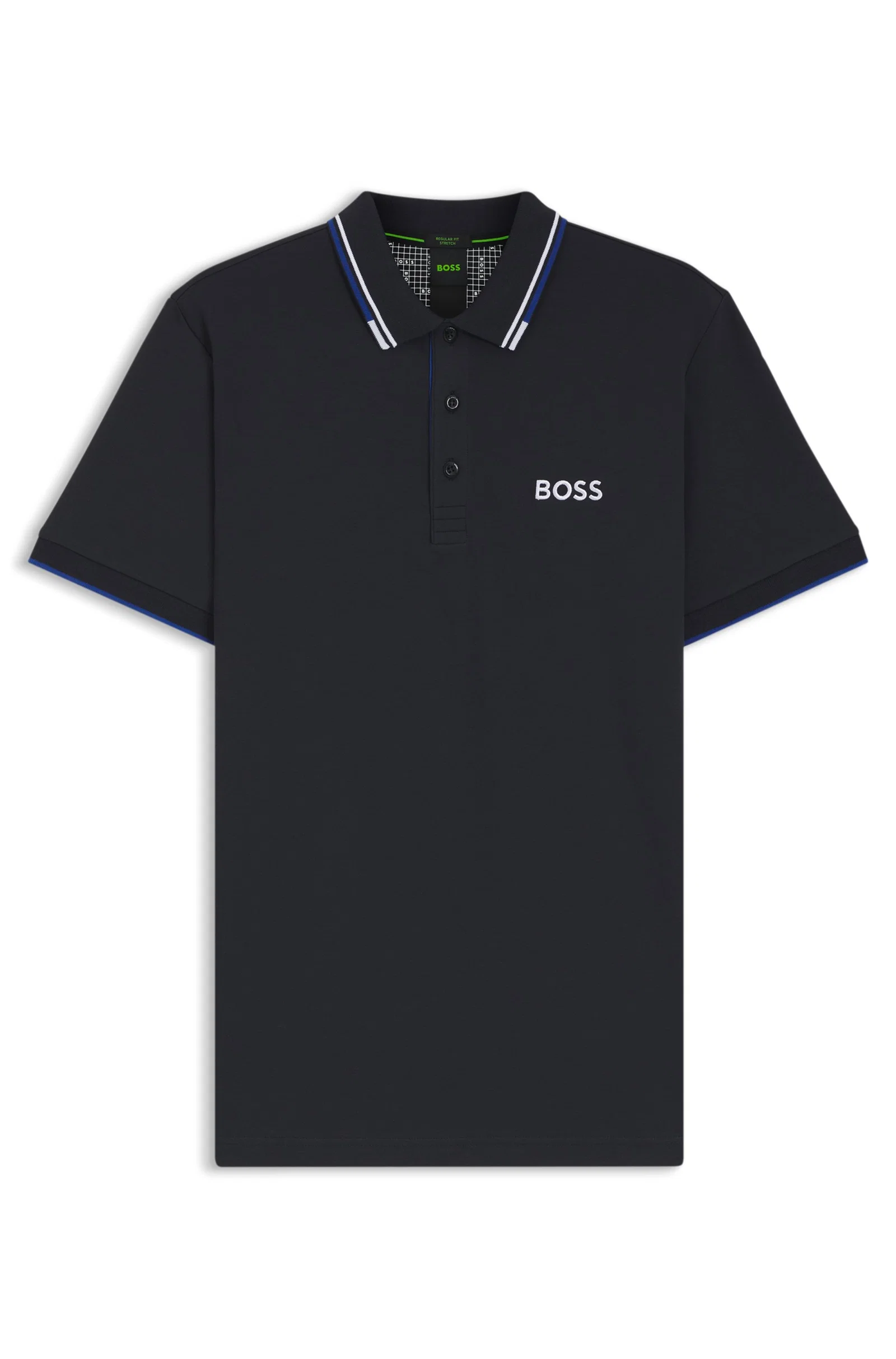 Camisa Polo Em Mistura De Algodão Com Logotipos Contrastantes — imagem 1