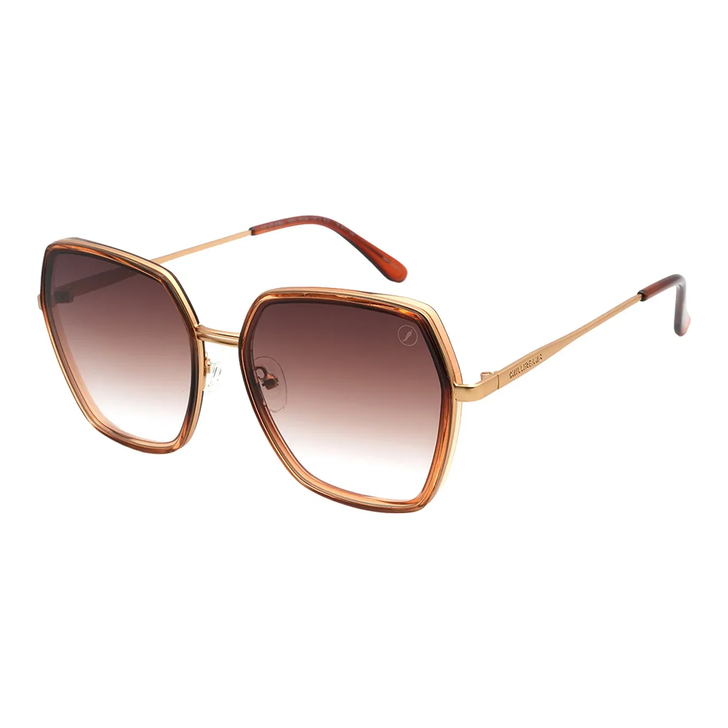 Óculos de Sol Feminino Chilli Beans Quadrado Degradê Dourado — imagem 1