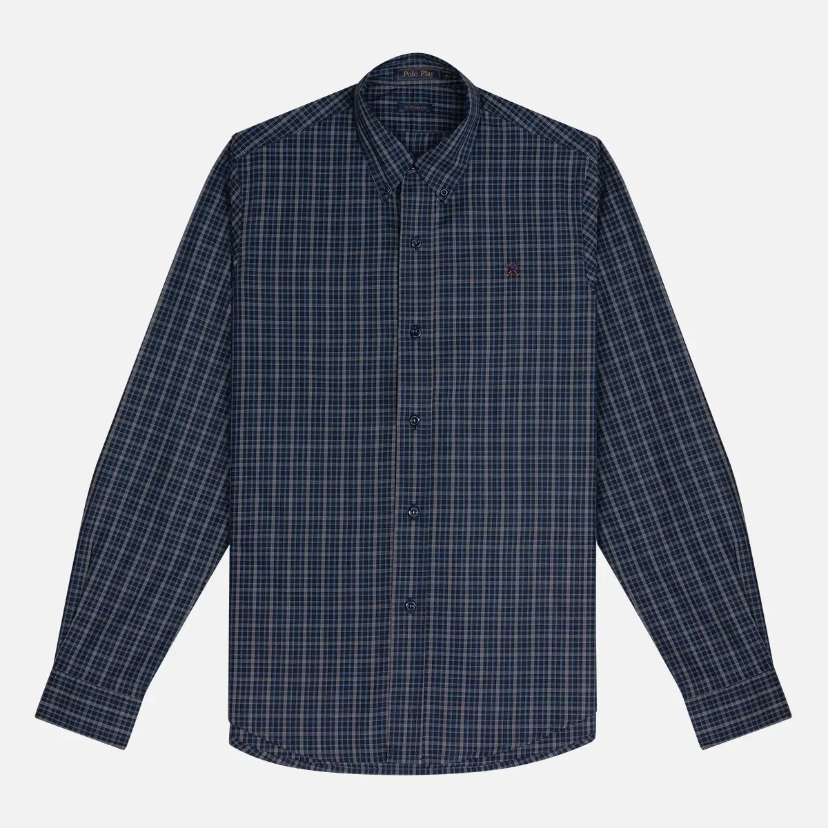 Camisa Custom Xadrez Button-Down Manga longa
