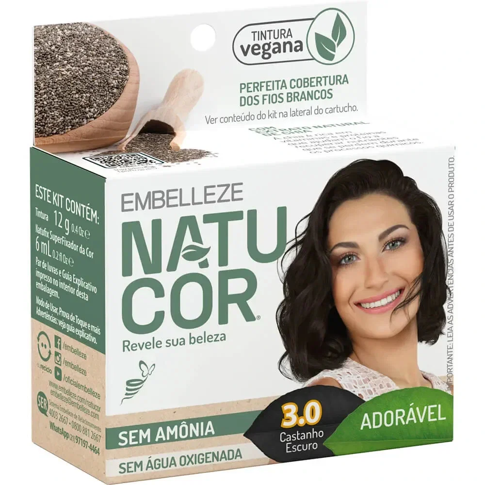 Tintura Natucor 3.0 Castanho Escuro