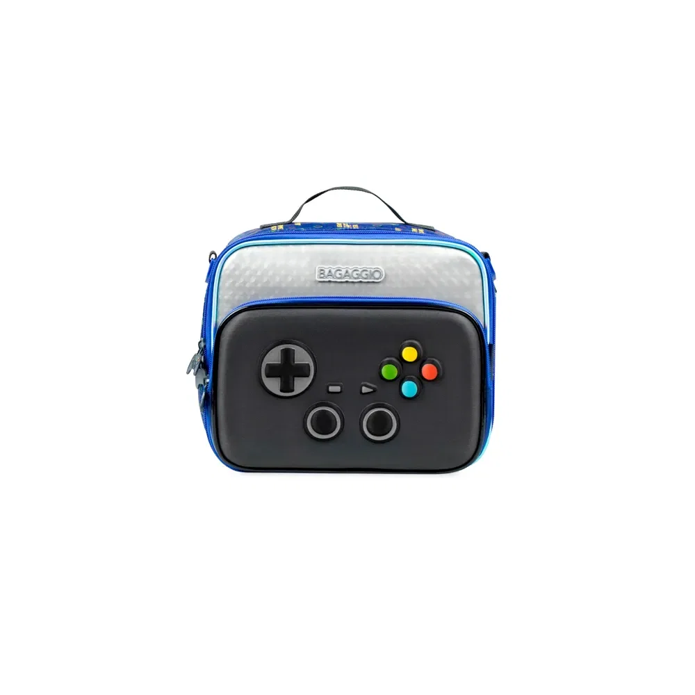 Lancheira Térmica Infantil Masculina Video Game Azul Marinho