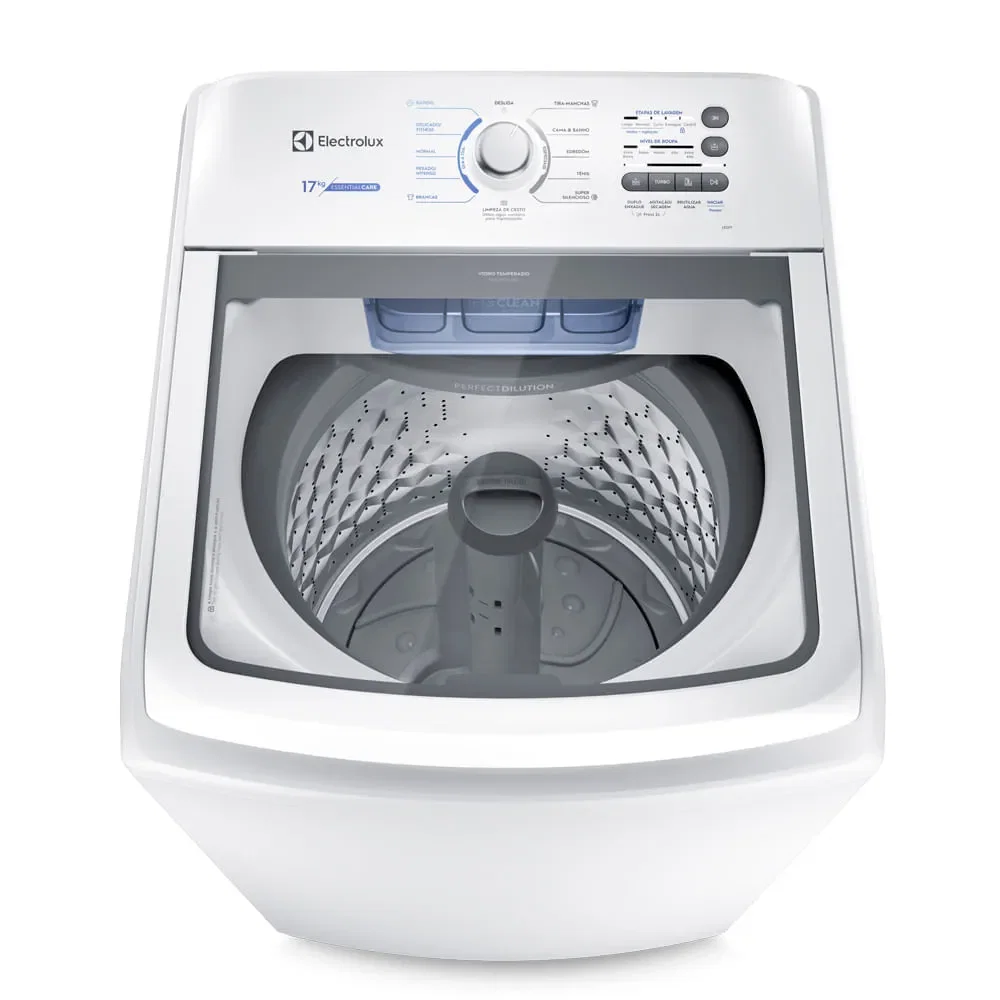 Máquina de Lavar Electrolux 17kg Branca Essential Care com Cesto Inox e Jet&Clean (LED17) — imagem 1