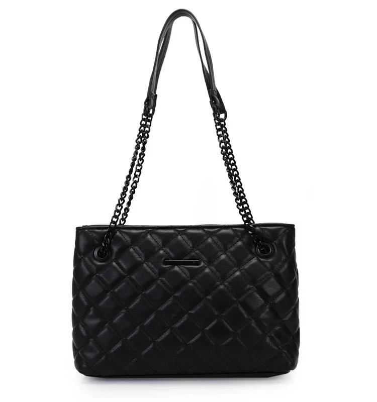 Bolsa Satchel Grande Matelasse Monocolor Com Alcas De Corrente