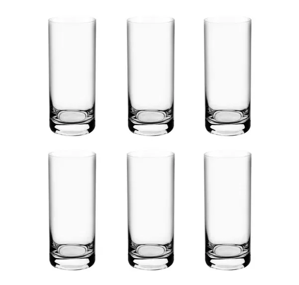 6 Copos Altos em Cristal Ecológico Larus 350ml Bohemia