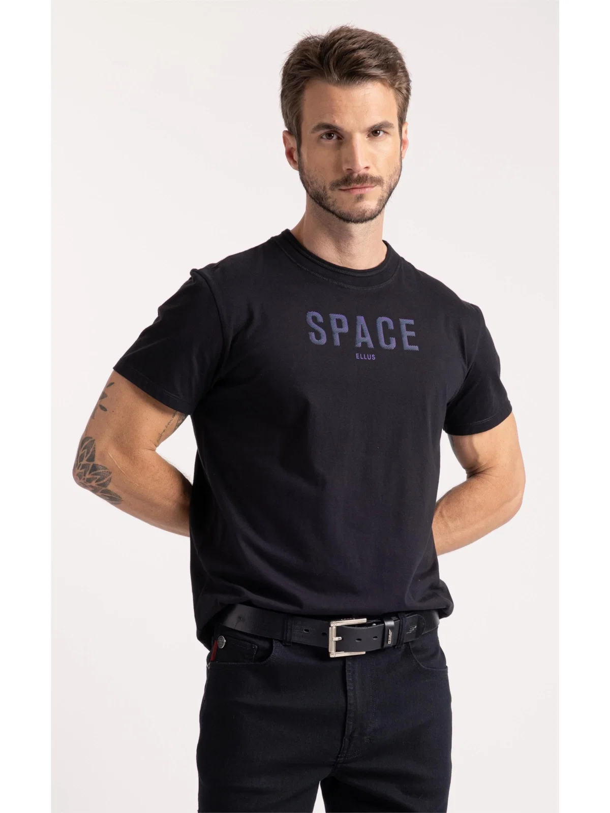 T-Shirt Cotton Fine Space Classic Preto — imagem 1