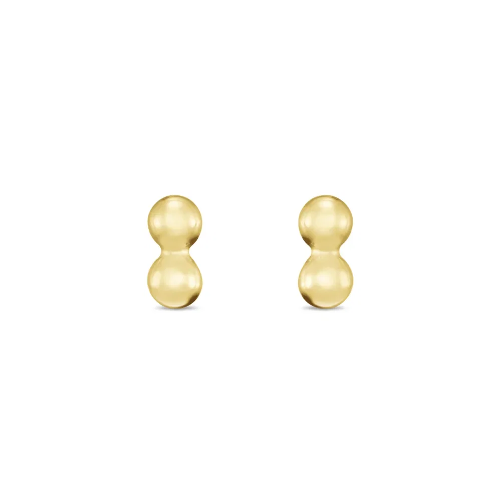 Brinco Baby Bolinhas em Ouro Amarelo 18k