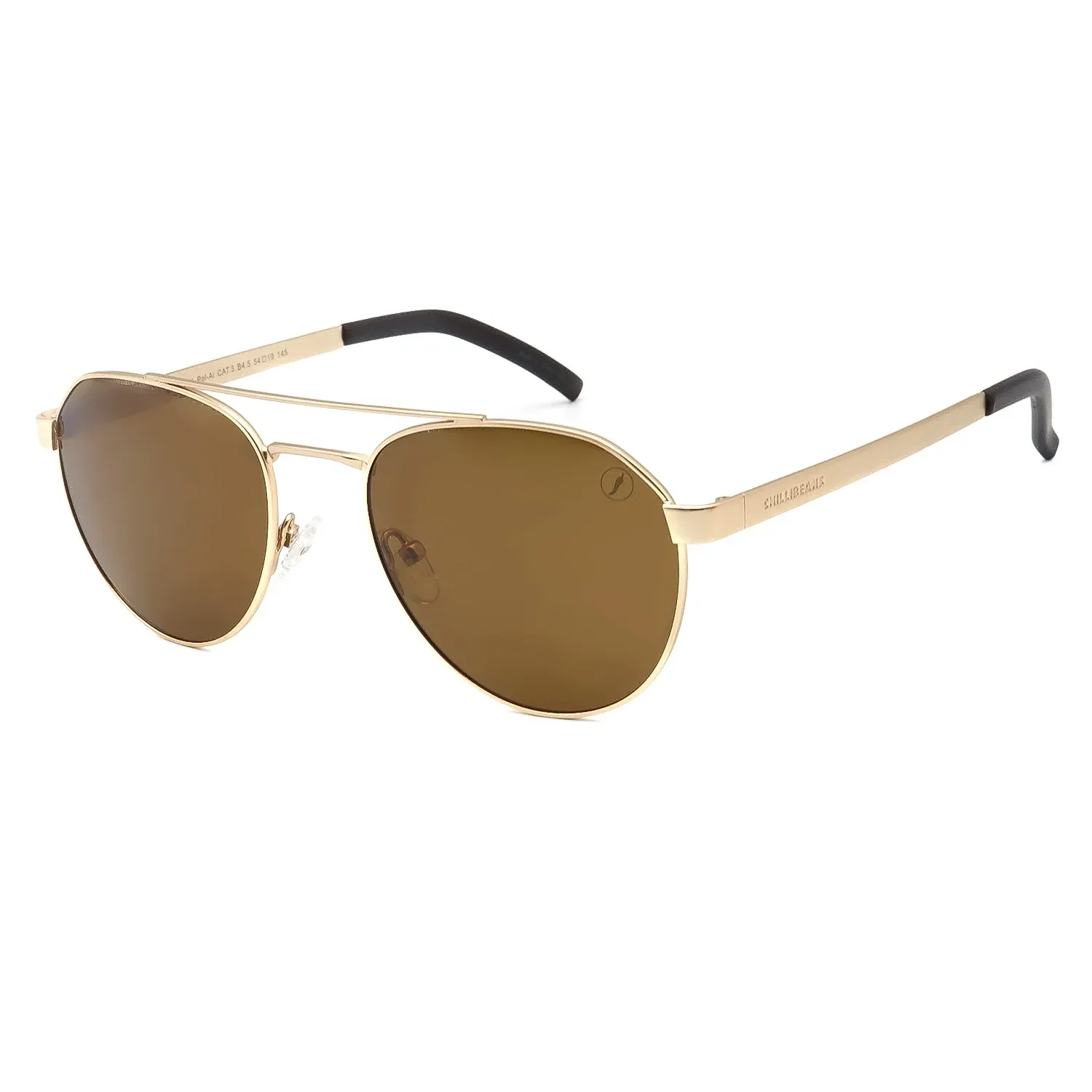 Óculos de Sol Masculino Chilli Beans Redondo Polarizado Dourado