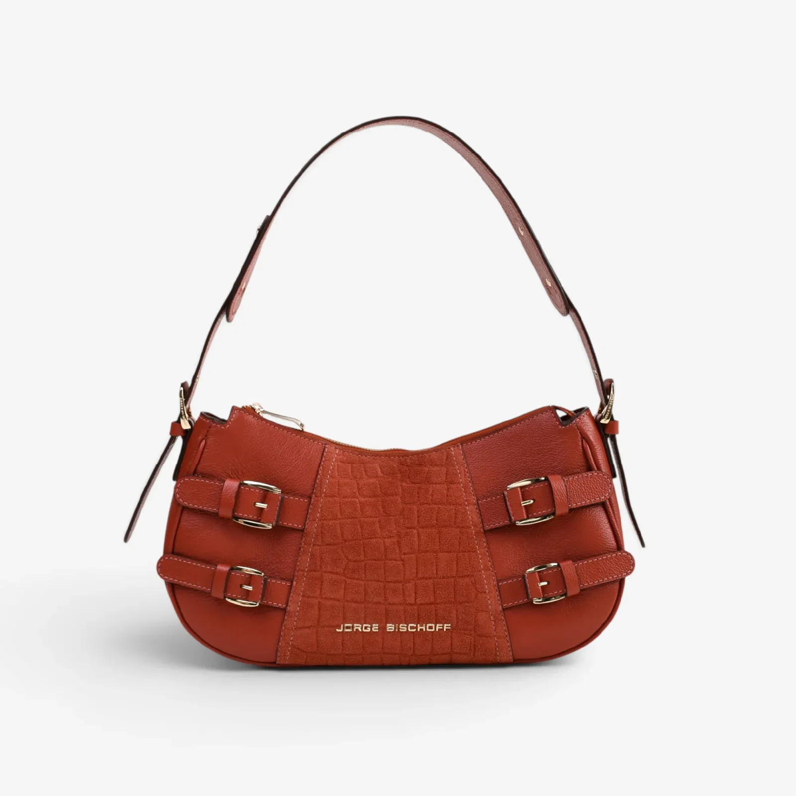 Bolsa De Ombro Caramelo Argila Couro