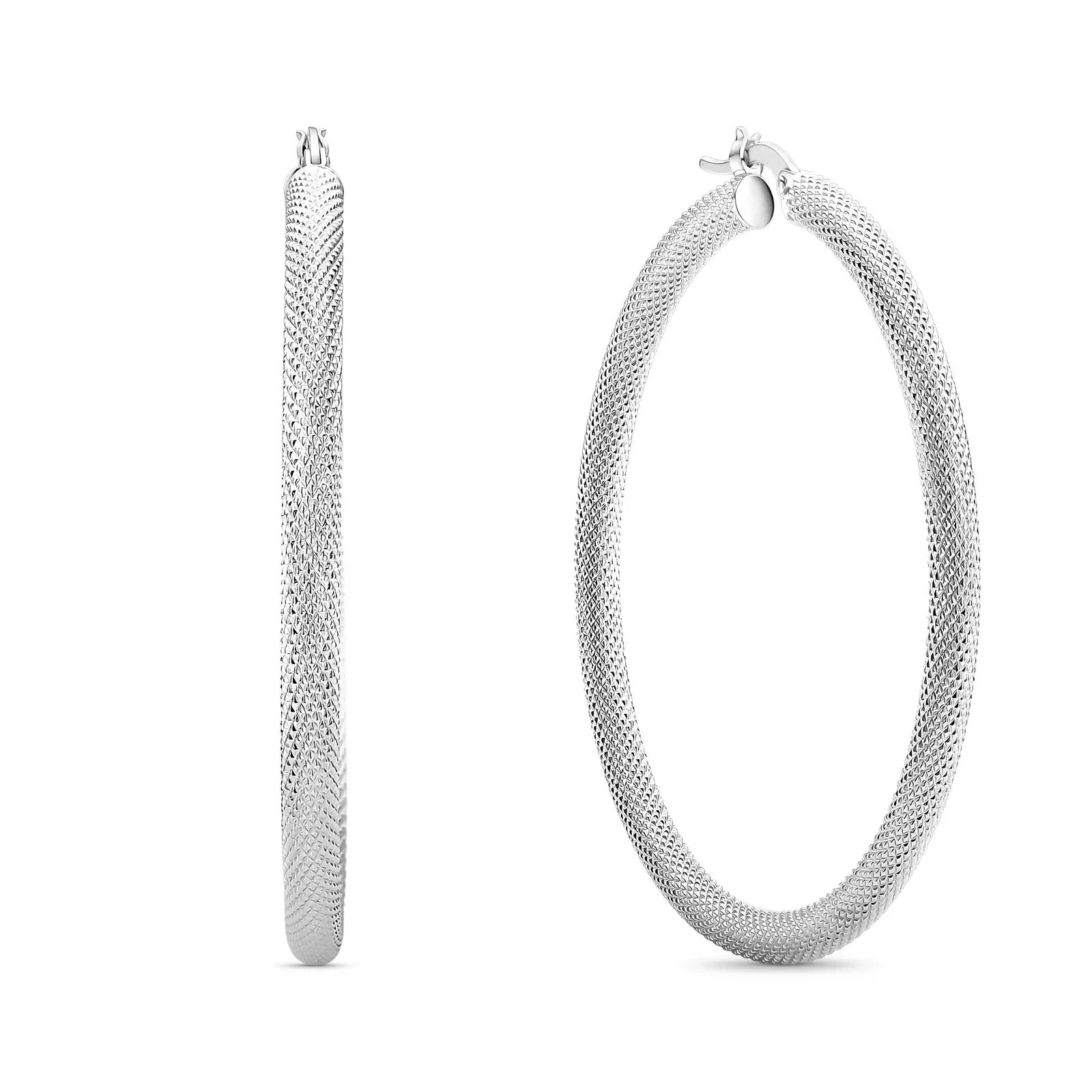 Argola em Ouro Branco 18k, 40mm — imagem 1