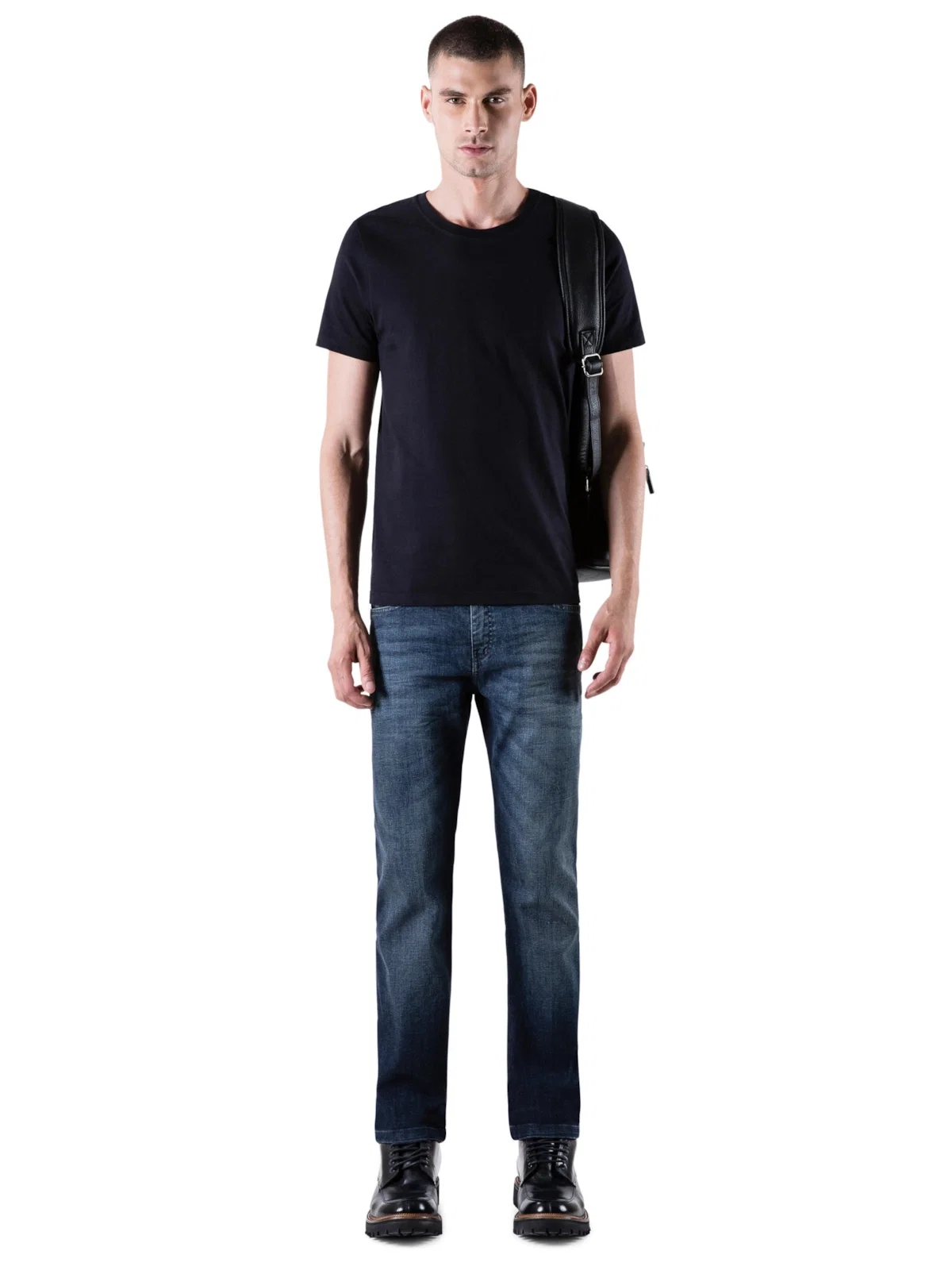H.Comfort Indigo (St) Slim Et.Couro 212 Lav. Escuro C/ 3d — imagem 1