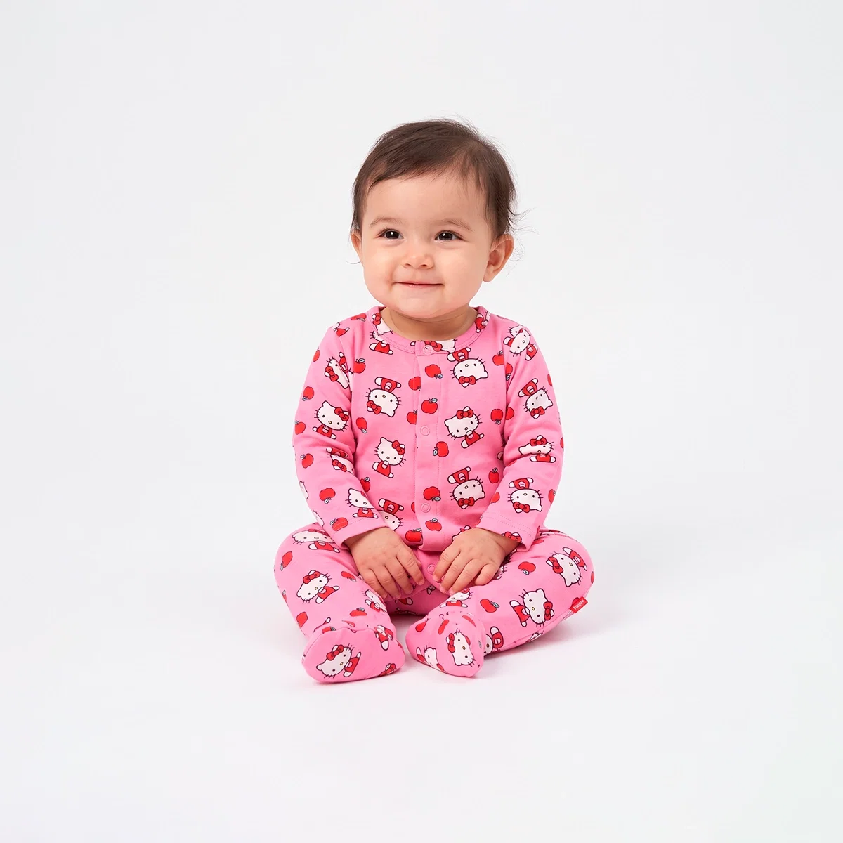 Pijama Macacão Bebê Hello Kitty Viscolycra Toque Especial Tip Top