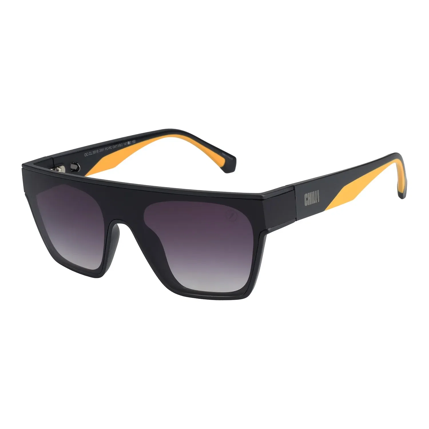 Óculos de Sol Masculino Bended Lenses Quadrado Degradê Preto — imagem 1