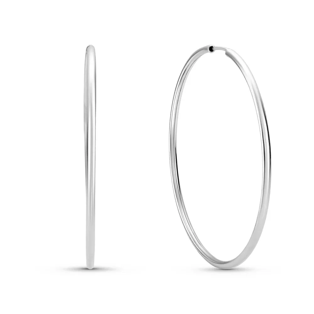 Argola Life Redonda em Prata 925, 50mm — imagem 1