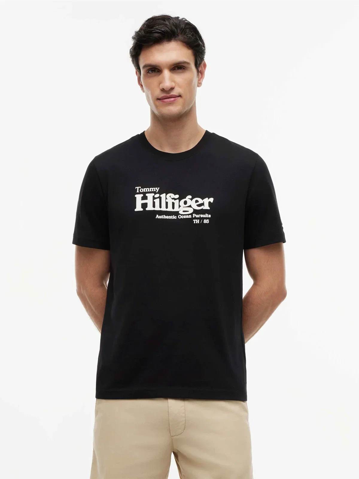 Camiseta Jersey com Logo Estampado