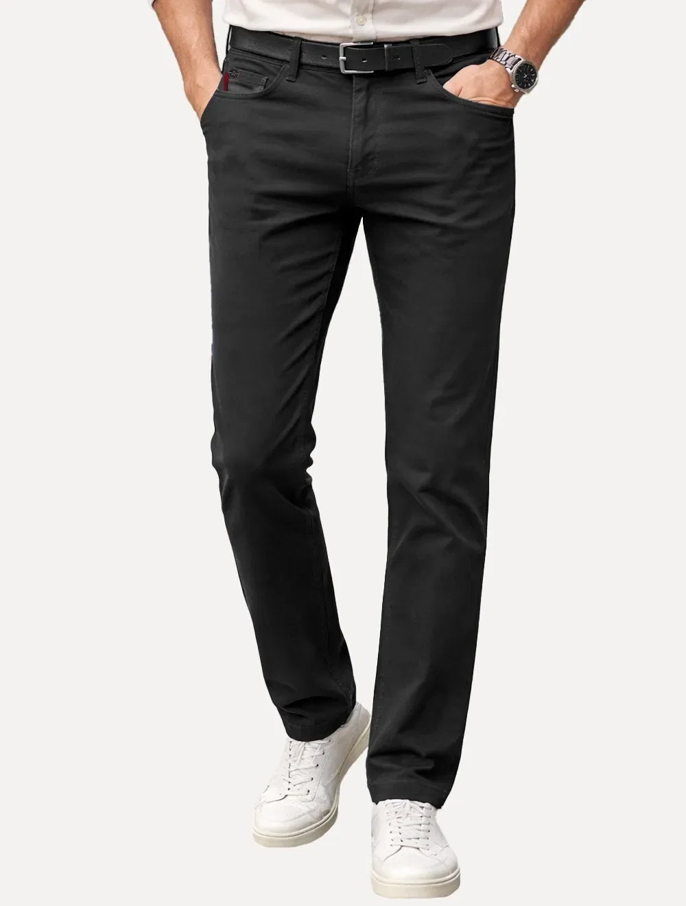 Calça Ellus Masculina Sarja Slim Color Twill Power Preta