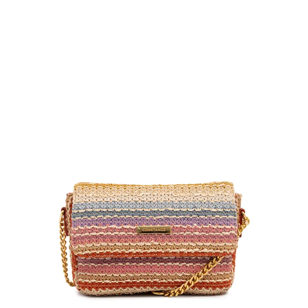 Bolsa Tiracolo Trama Crochê Colorida — imagem 1